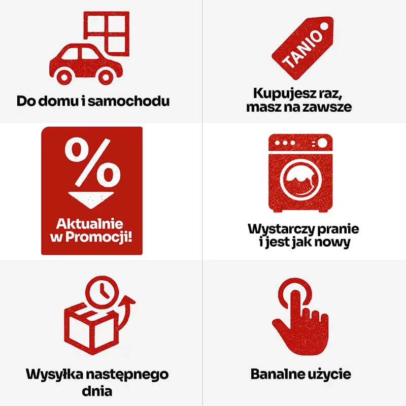 BTS Wodny Magnes - Ekstremalnie chłonny, dwustronny ręcznik do auta XXL